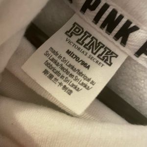 Very cozy pre loved PINK by VS!Like new. Size M. Color black/white/grey.